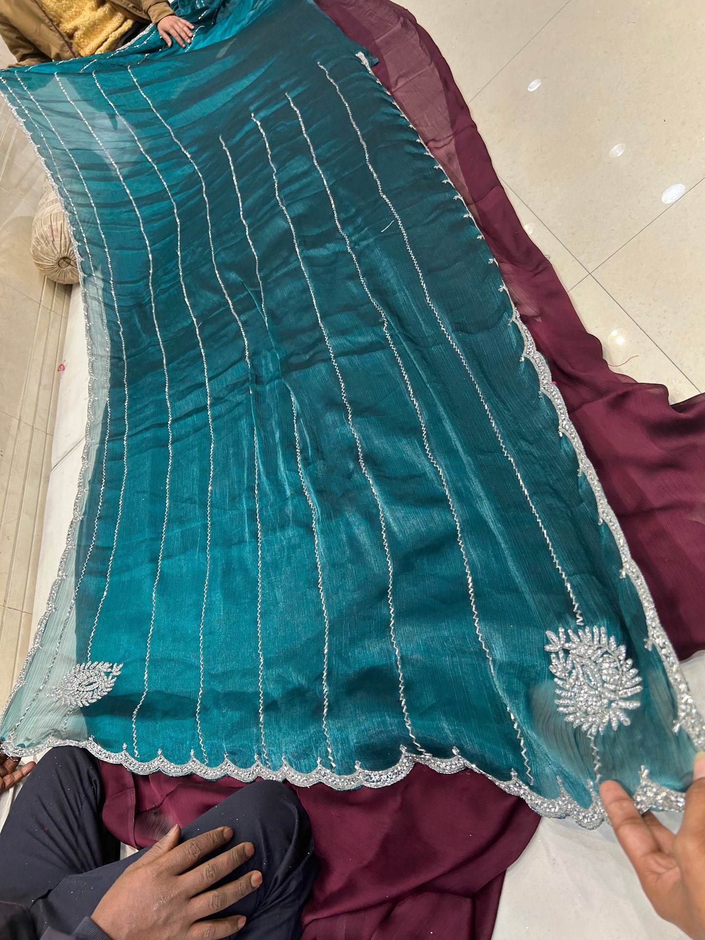 Gorgeous blue saree