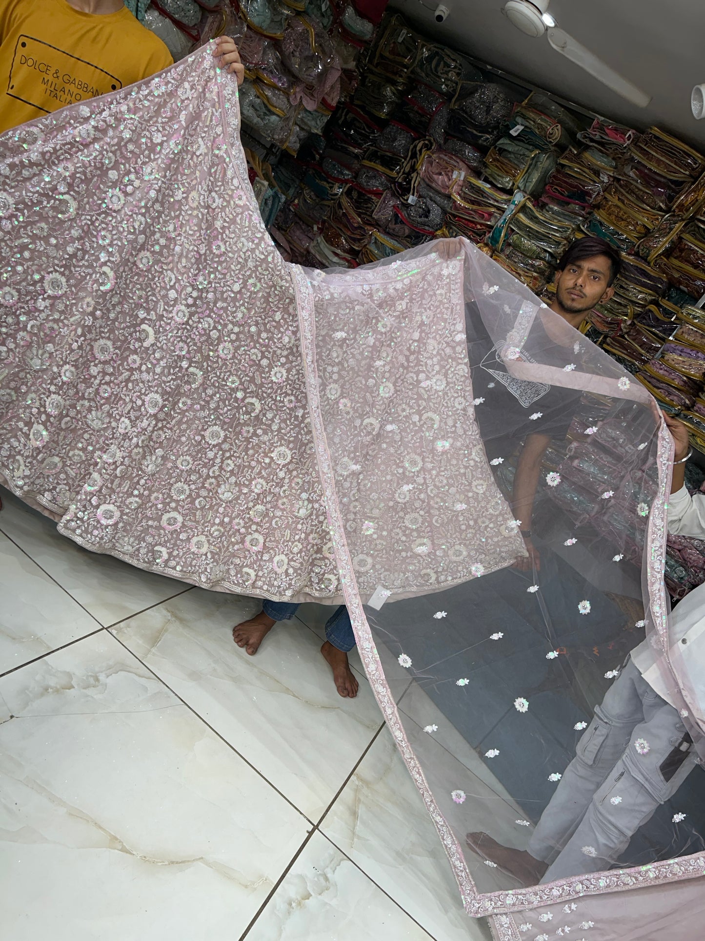 Majestic pink floral Lehenga Delhi