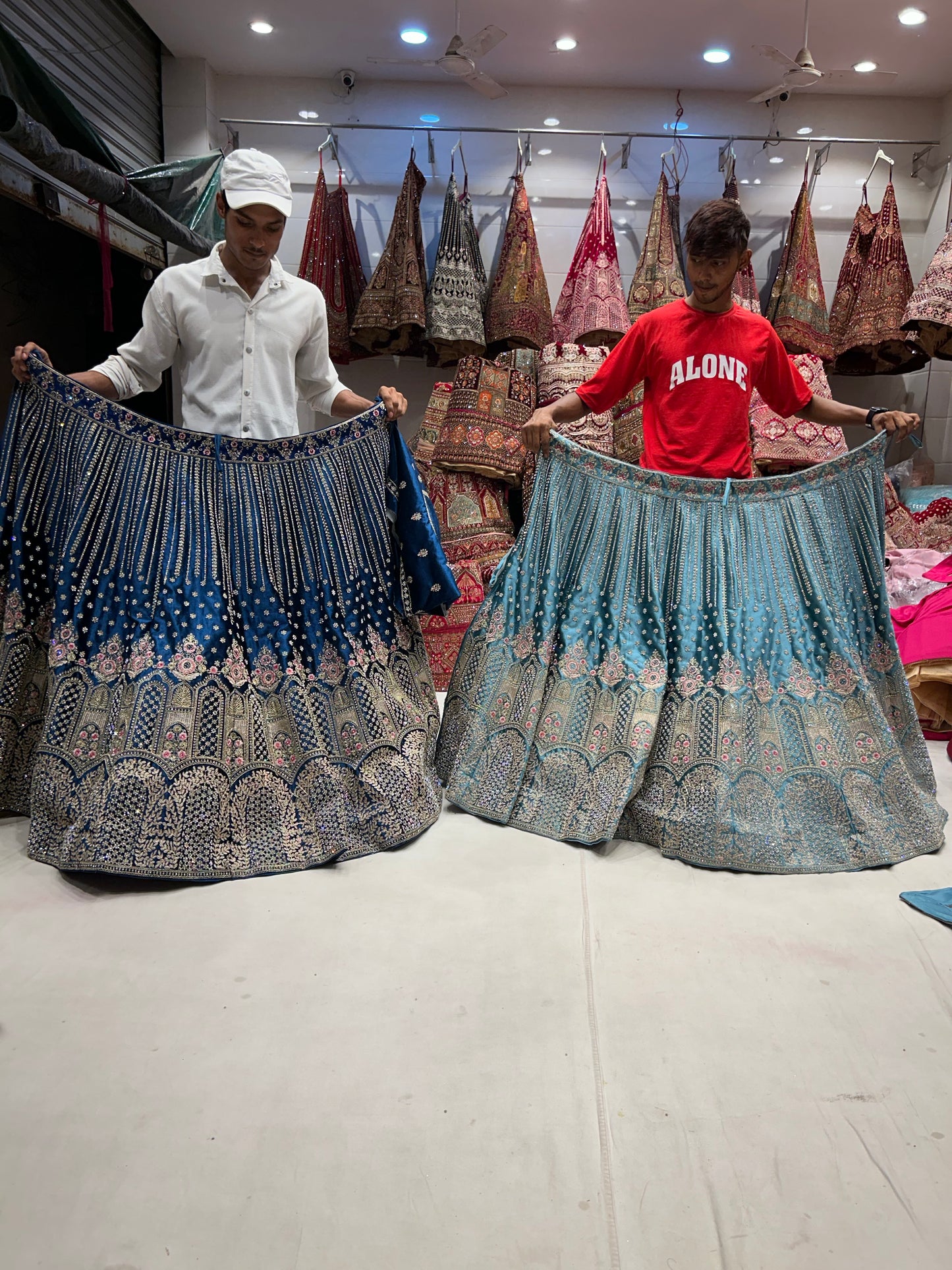 Fabulosa lehenga azul