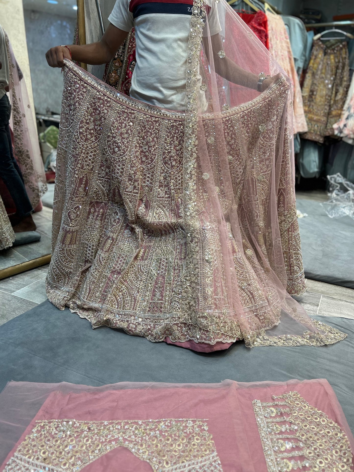 Stunning baby pink Lehenga