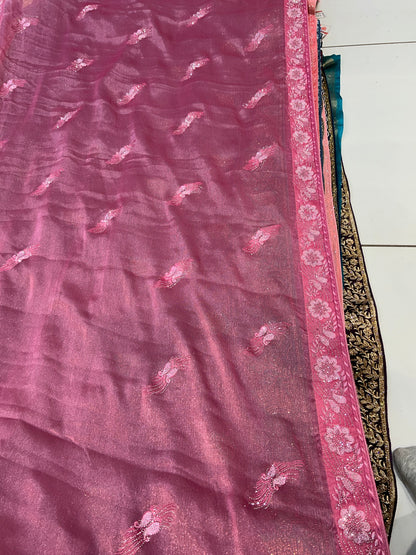 Baby pink lovely saree