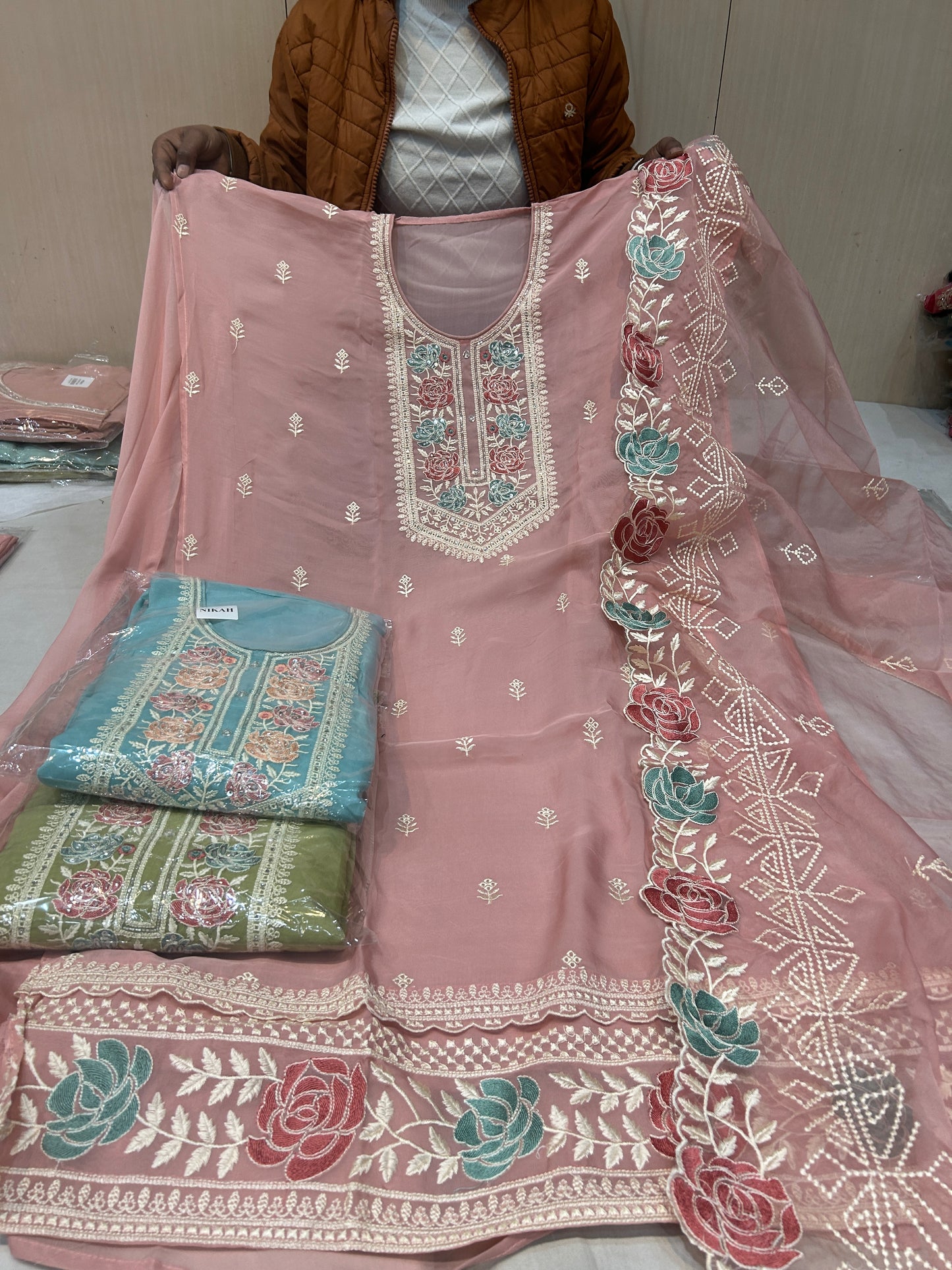 Pink Fancy women Unstitched Suit