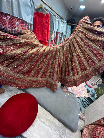 Amazing maroon Bridal Lehenga