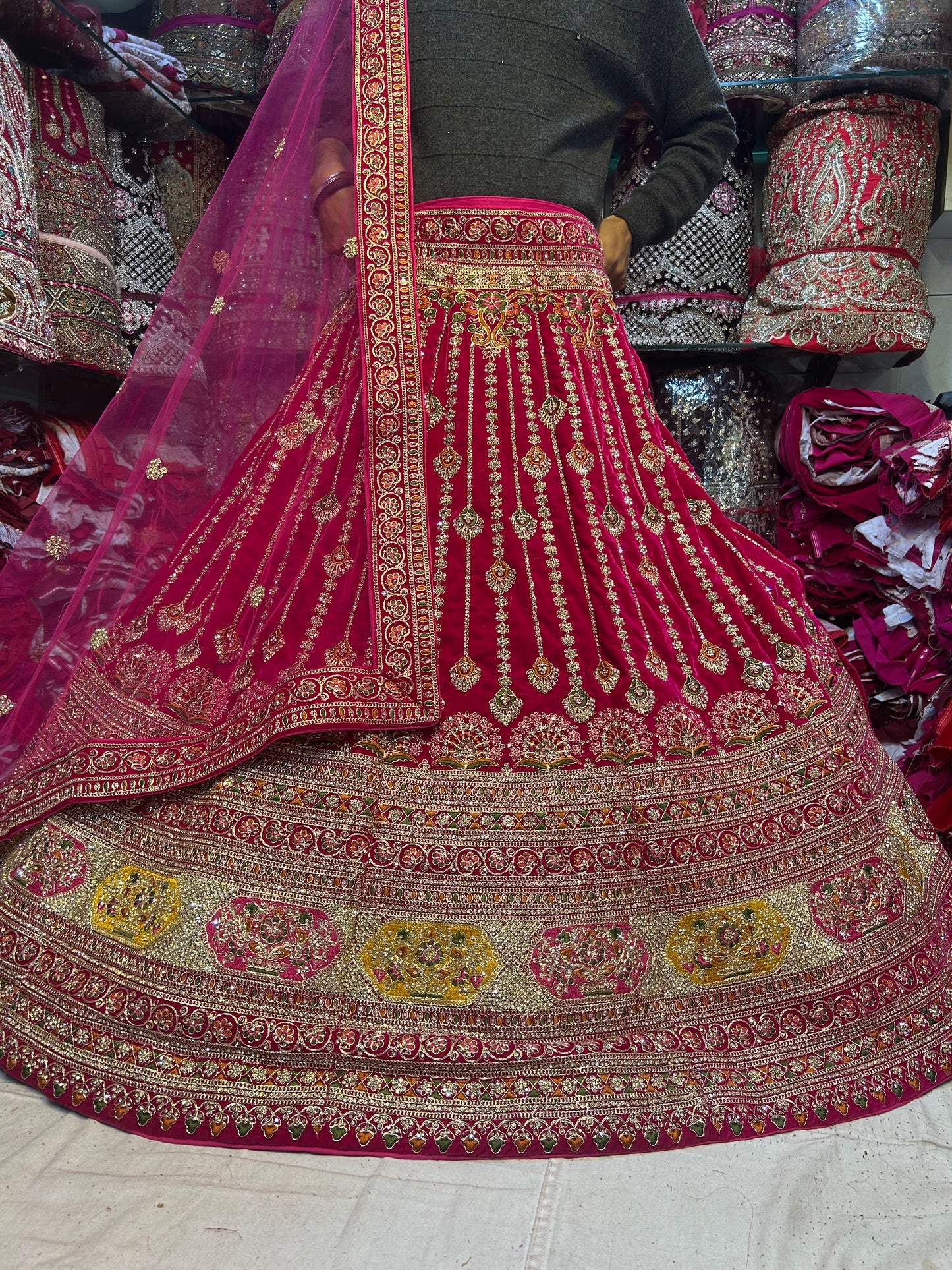 Awesome red bridal lehenga