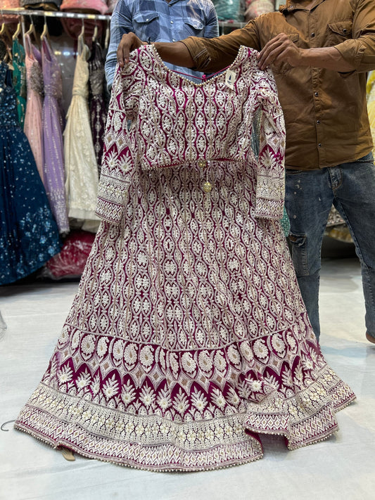 Lehenga roja elegante