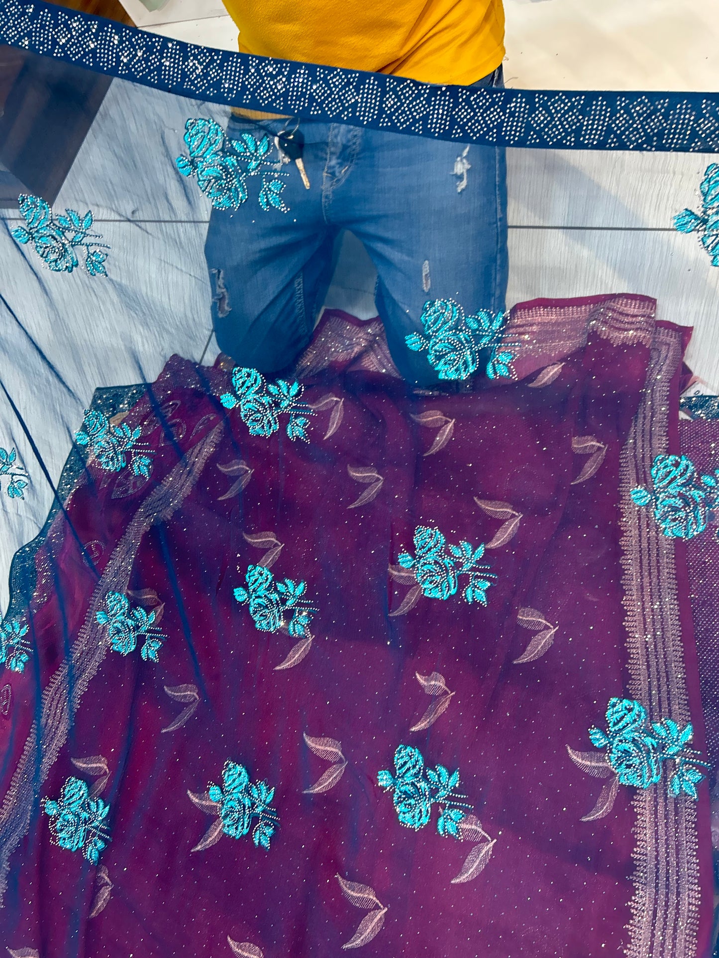 Astonishing blue saree