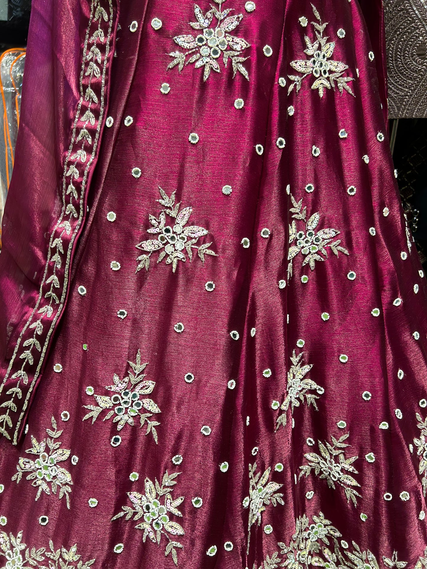 Delightful violet lehenga