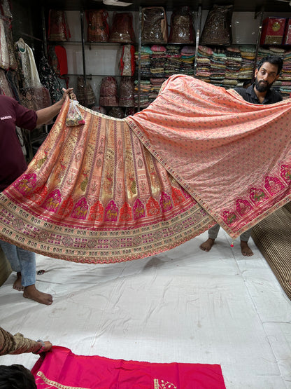 Stylish pink peach Lehenga