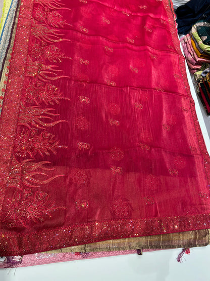 Pretty red saree