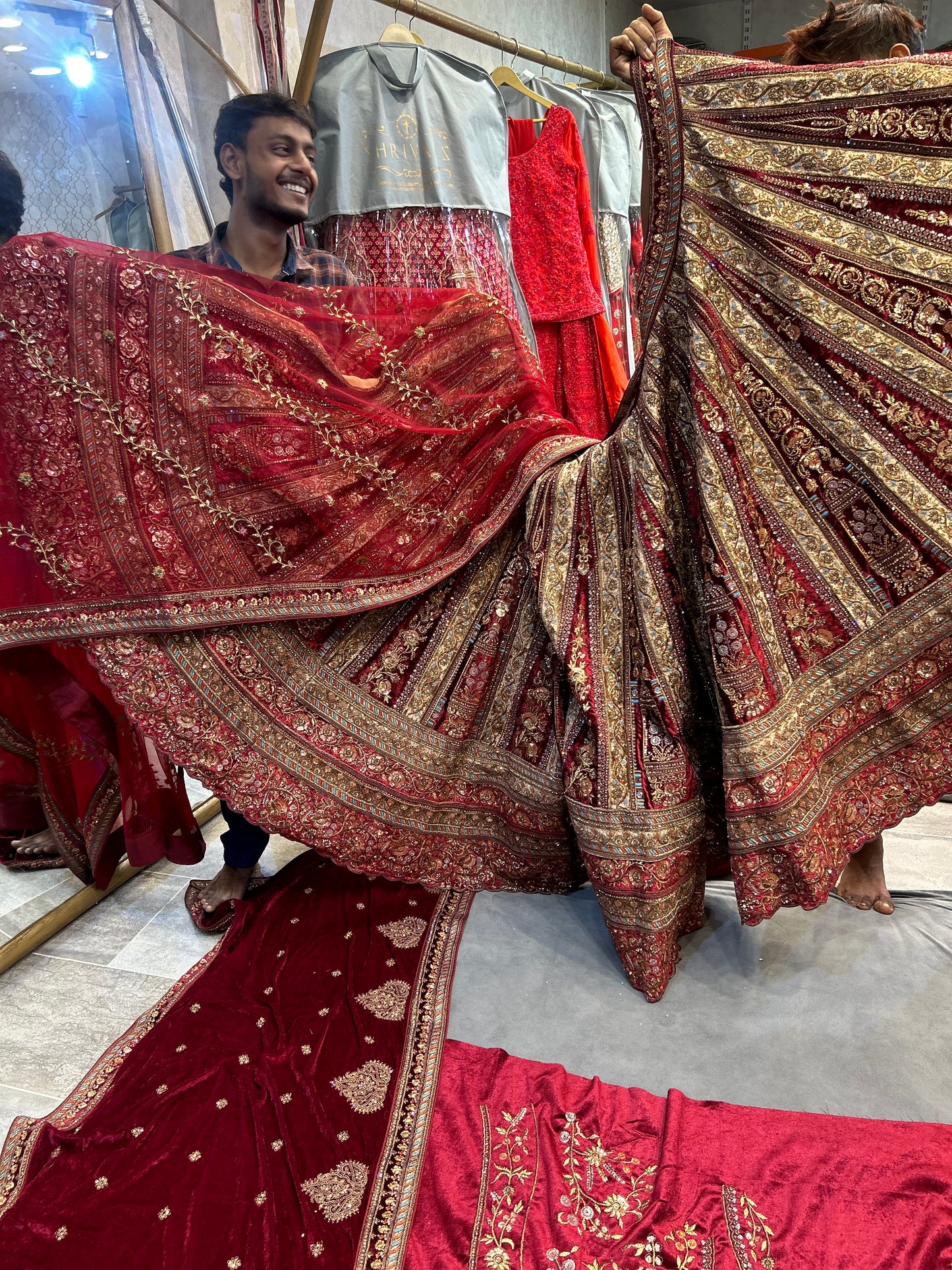 Amazing maroon Bridal Lehenga