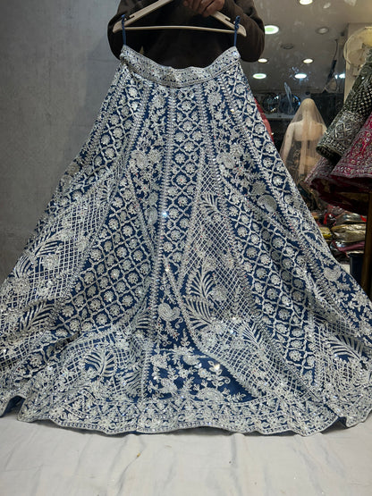 Glamorous silver blue Lehenga