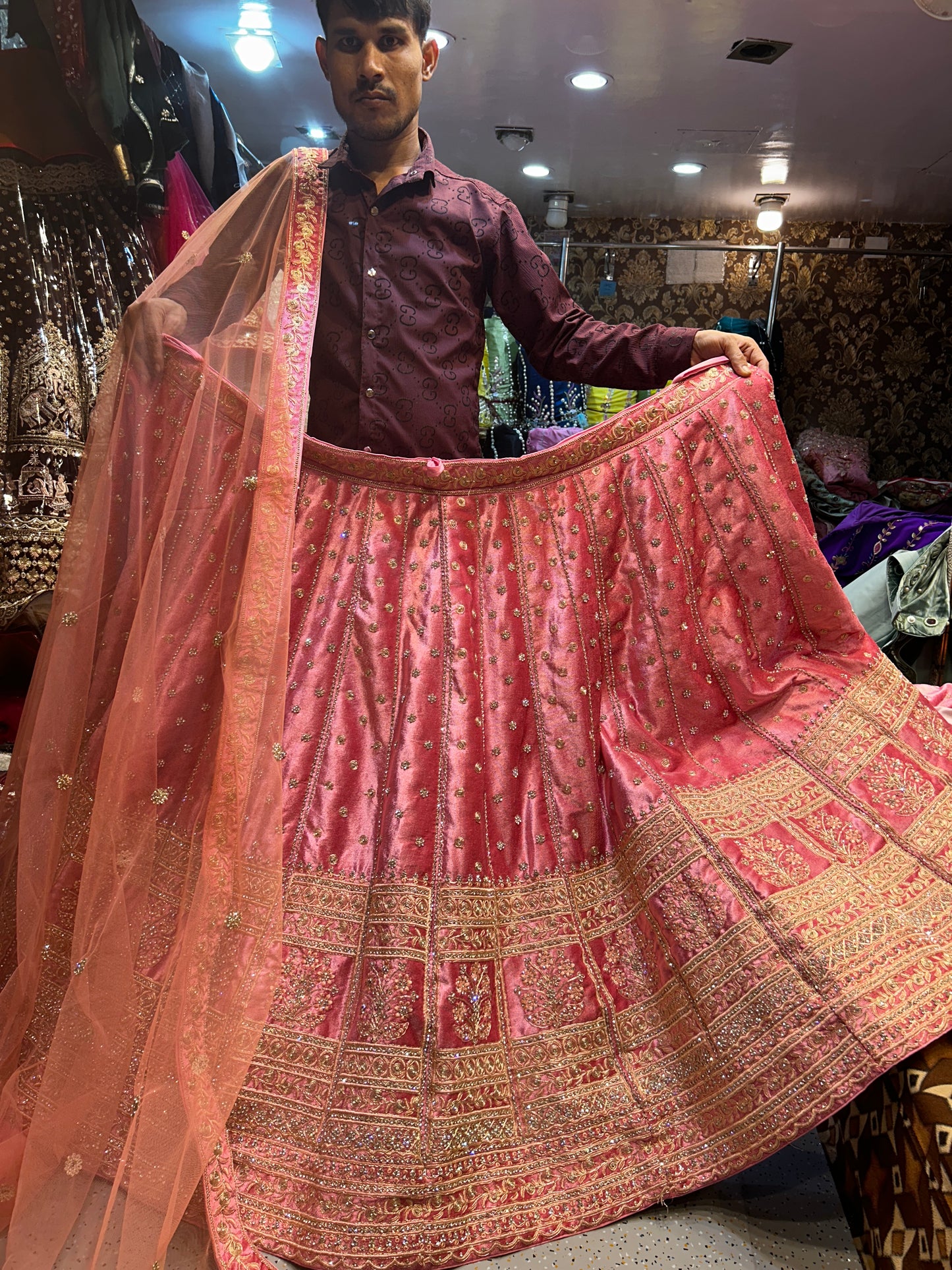 Stylish Pink Lehenga