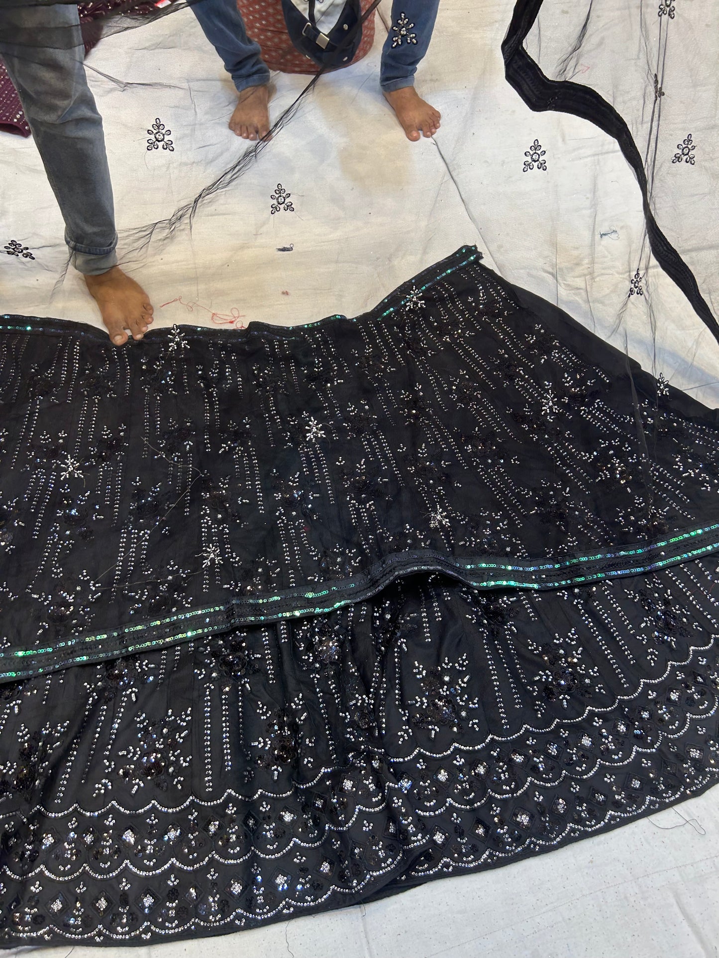 Tremendous black lehenga