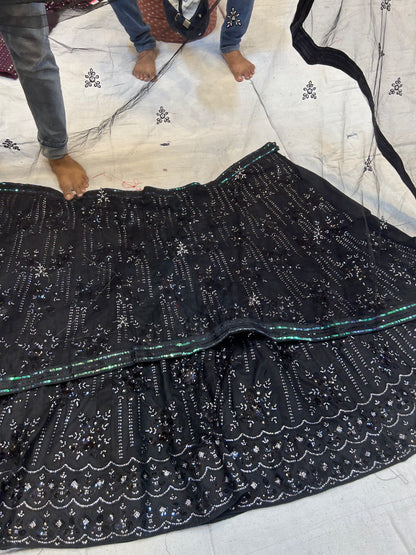 Tremendous black lehenga