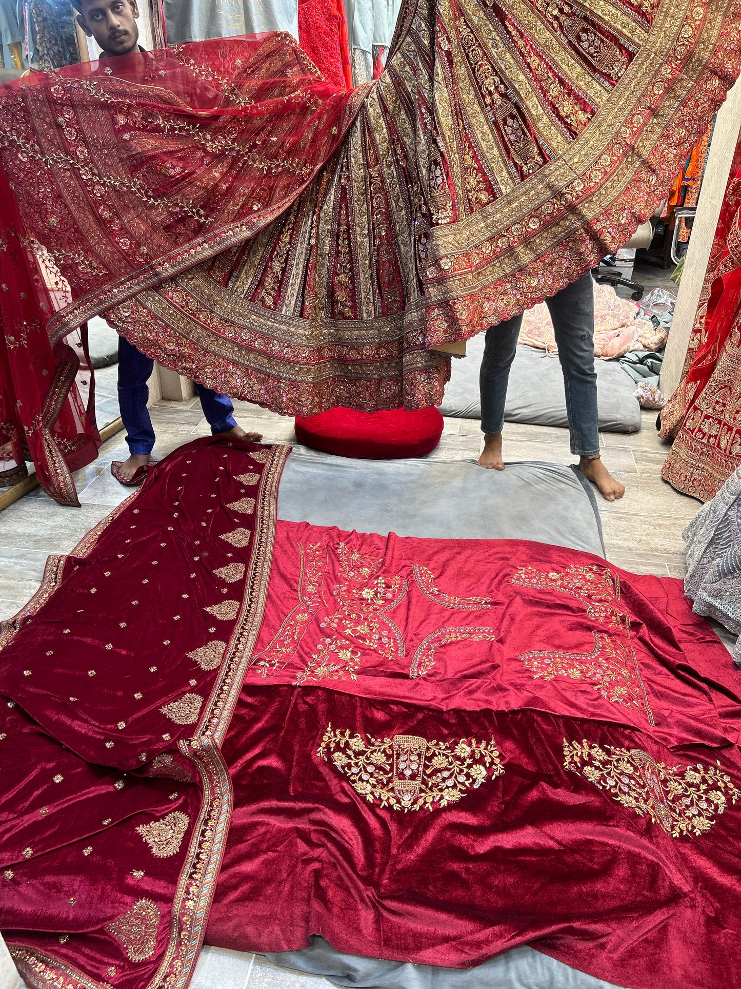 Amazing maroon Bridal Lehenga