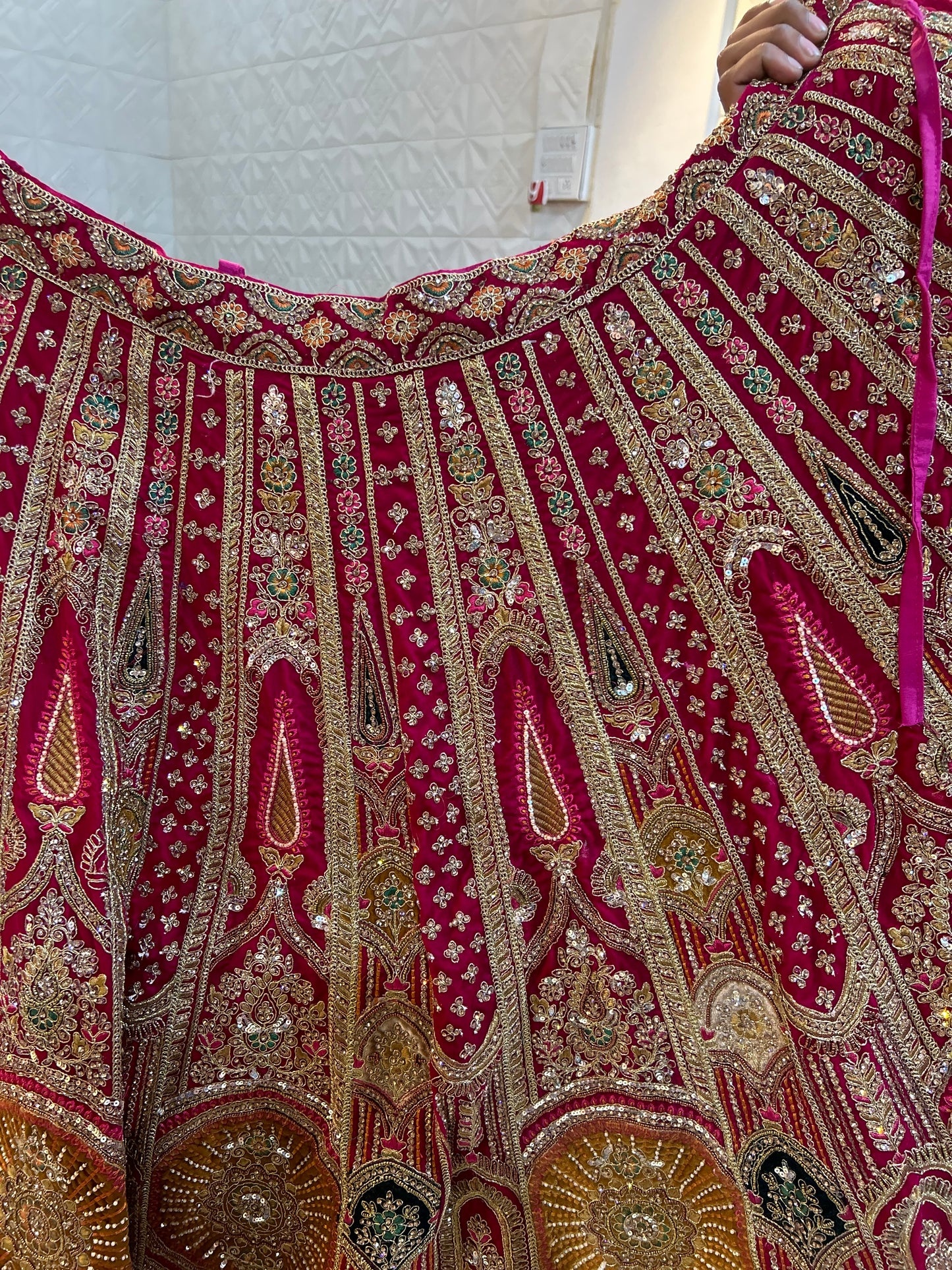 Pretty Peacock dark Rani pink Lehenga