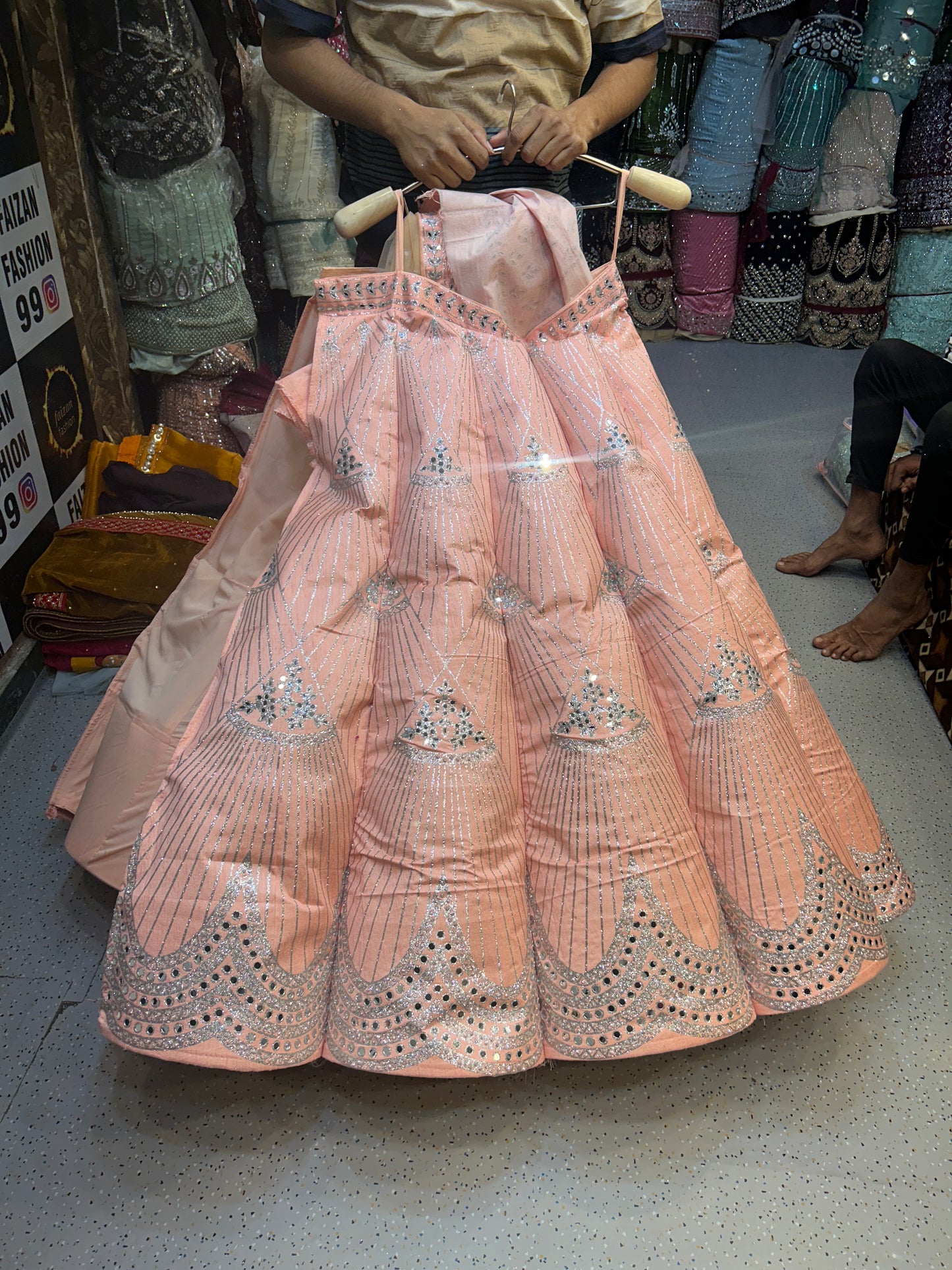 Lehenga de diseñador en color rosa ❤️