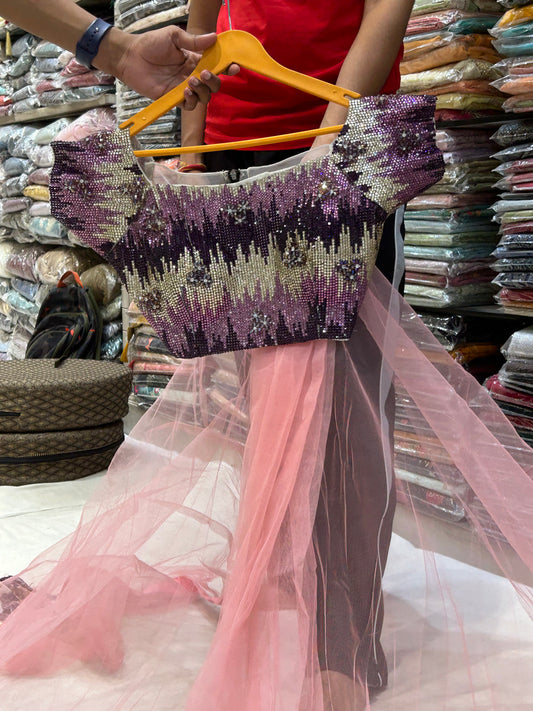 Fabulous pink fancy saree 🥰