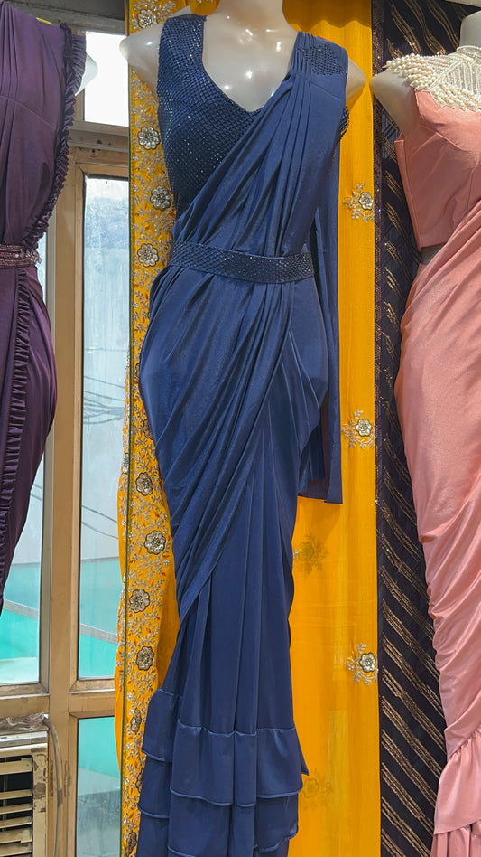 Gorgeous blue fancy saree