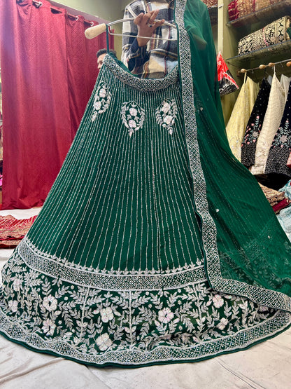 Fantastic dark green Lehenga