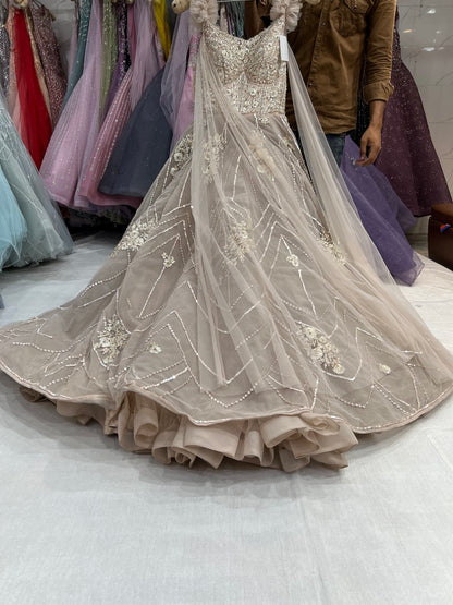 Awesome lilac brown Gown