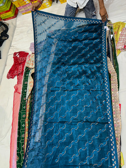 Designer Blue Saree