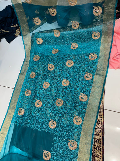 Fabulous blue saree