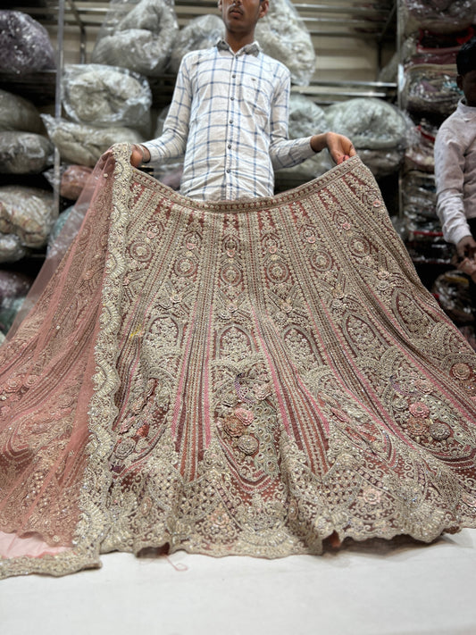 Attractive peach lehenga