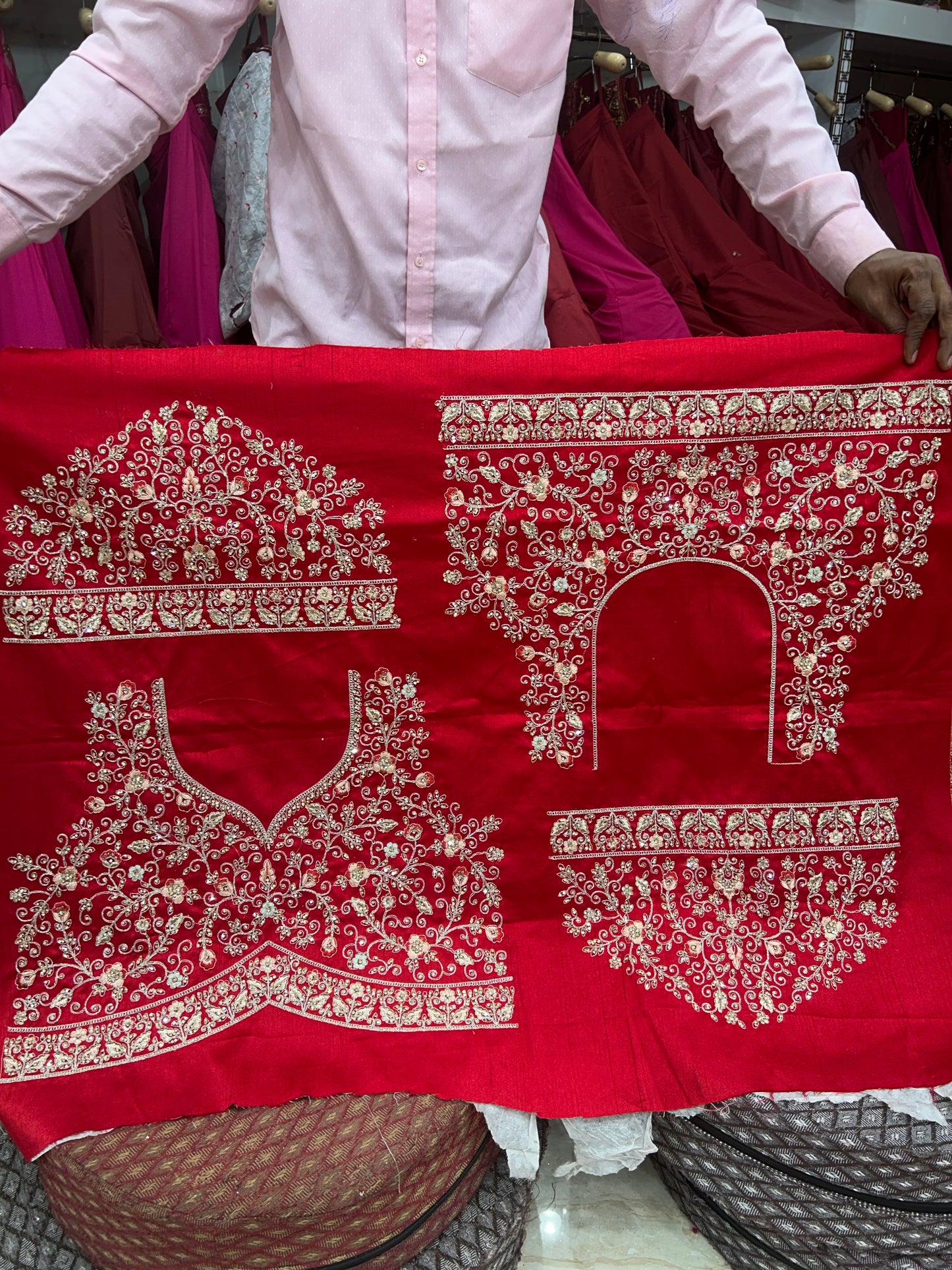 Stunning red bridal lehenga