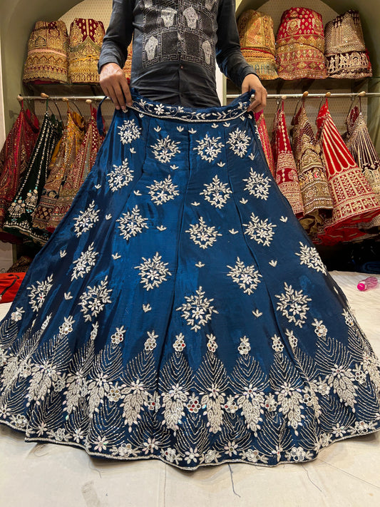 Lehenga azul extraordinaria