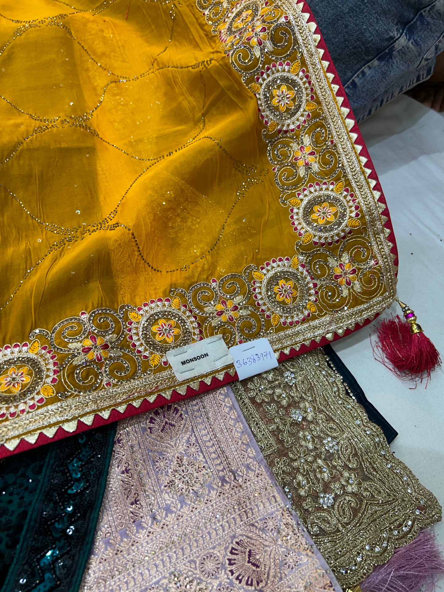 Yellow haldi mehendi Saree