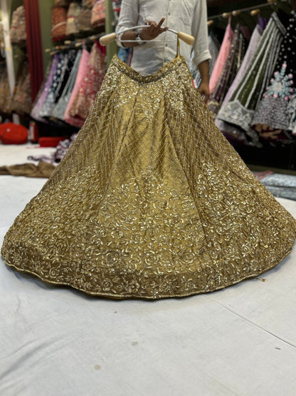 Charming golden lehenga