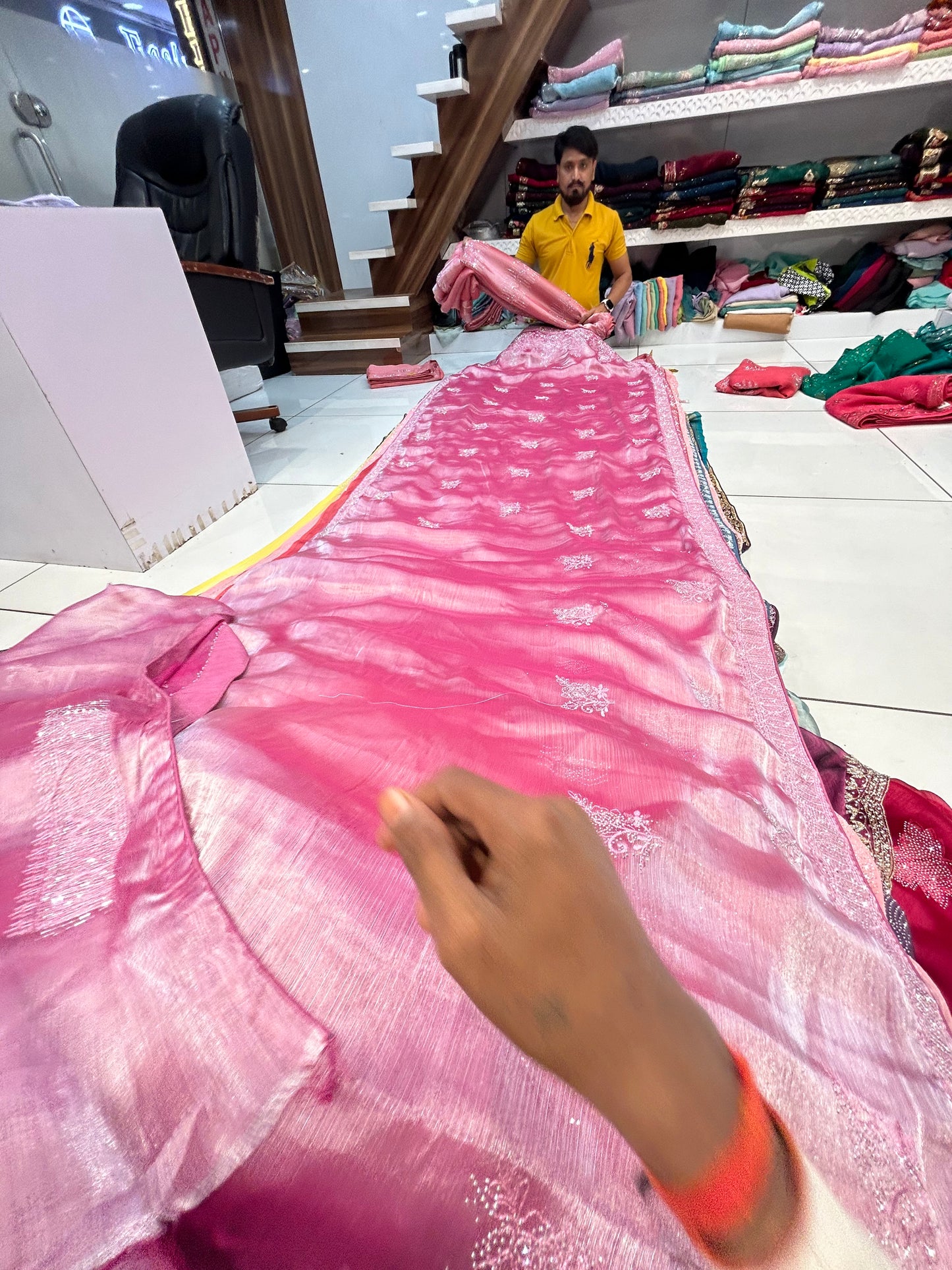 Awesome pink saree