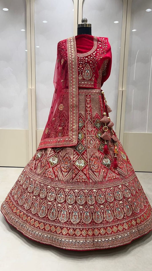 Majestic maroon bridal Lehenga