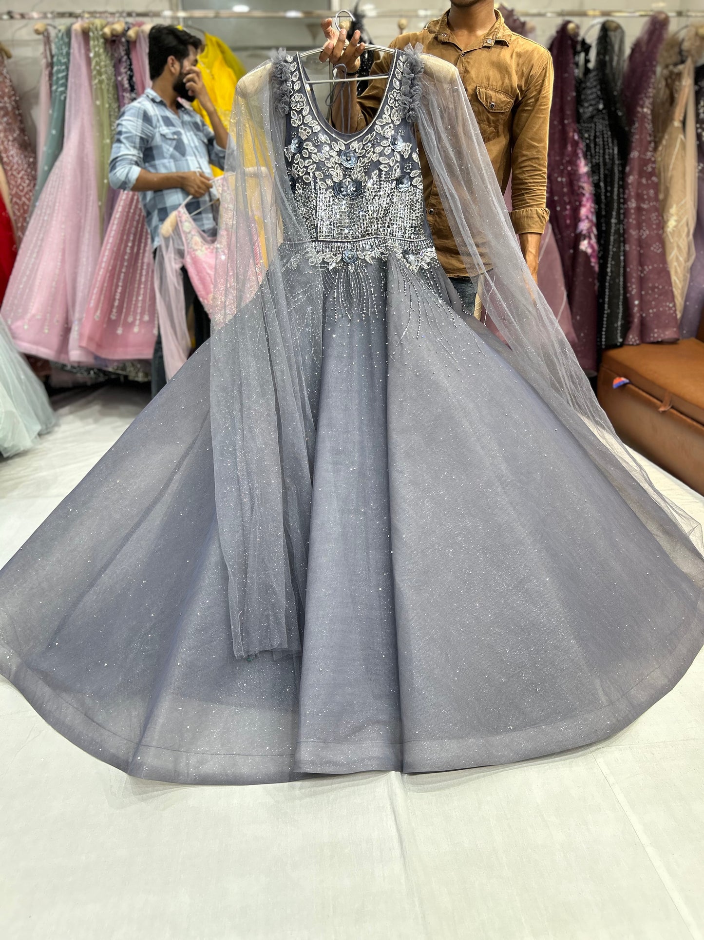 Astonishing grey Gown