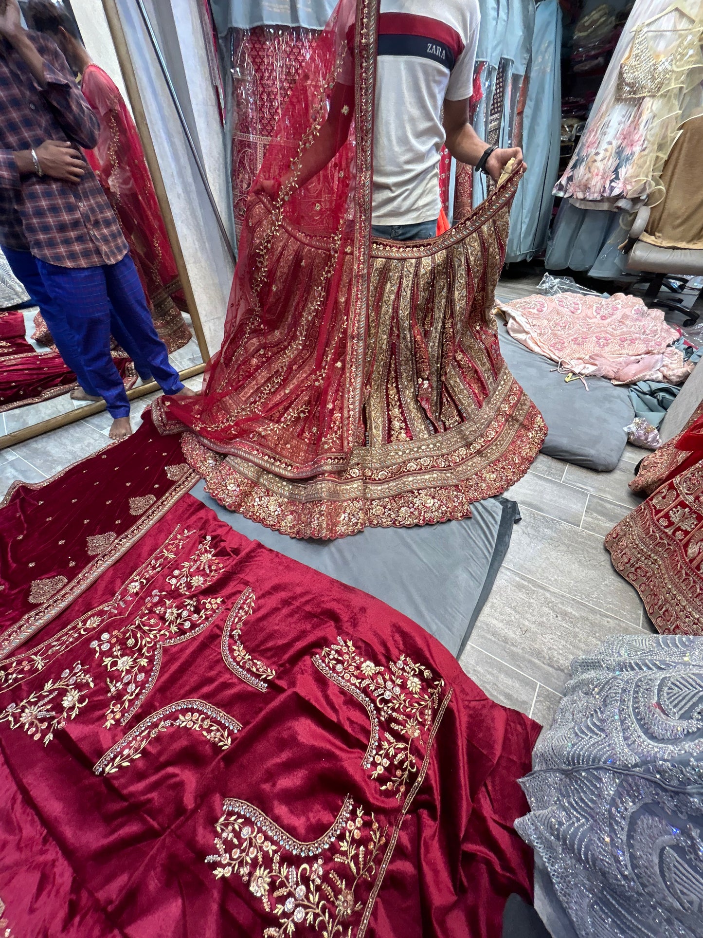 Amazing maroon Bridal Lehenga