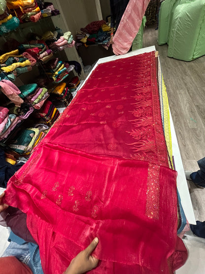 Pretty red saree