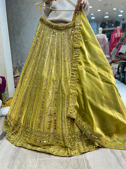 Delighful golden yellow lehenga