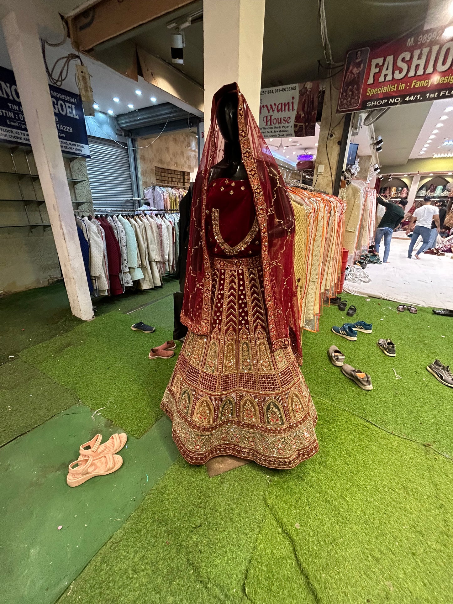 Majestic red bridal lehenga