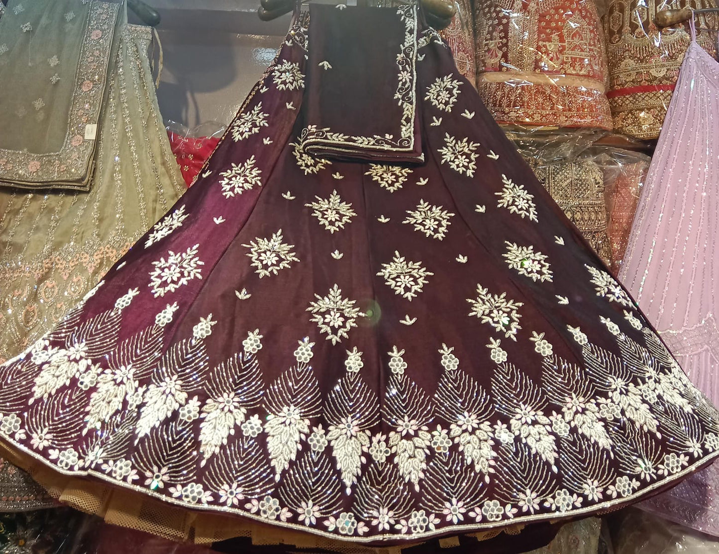 Fabulous maroon Lehenga