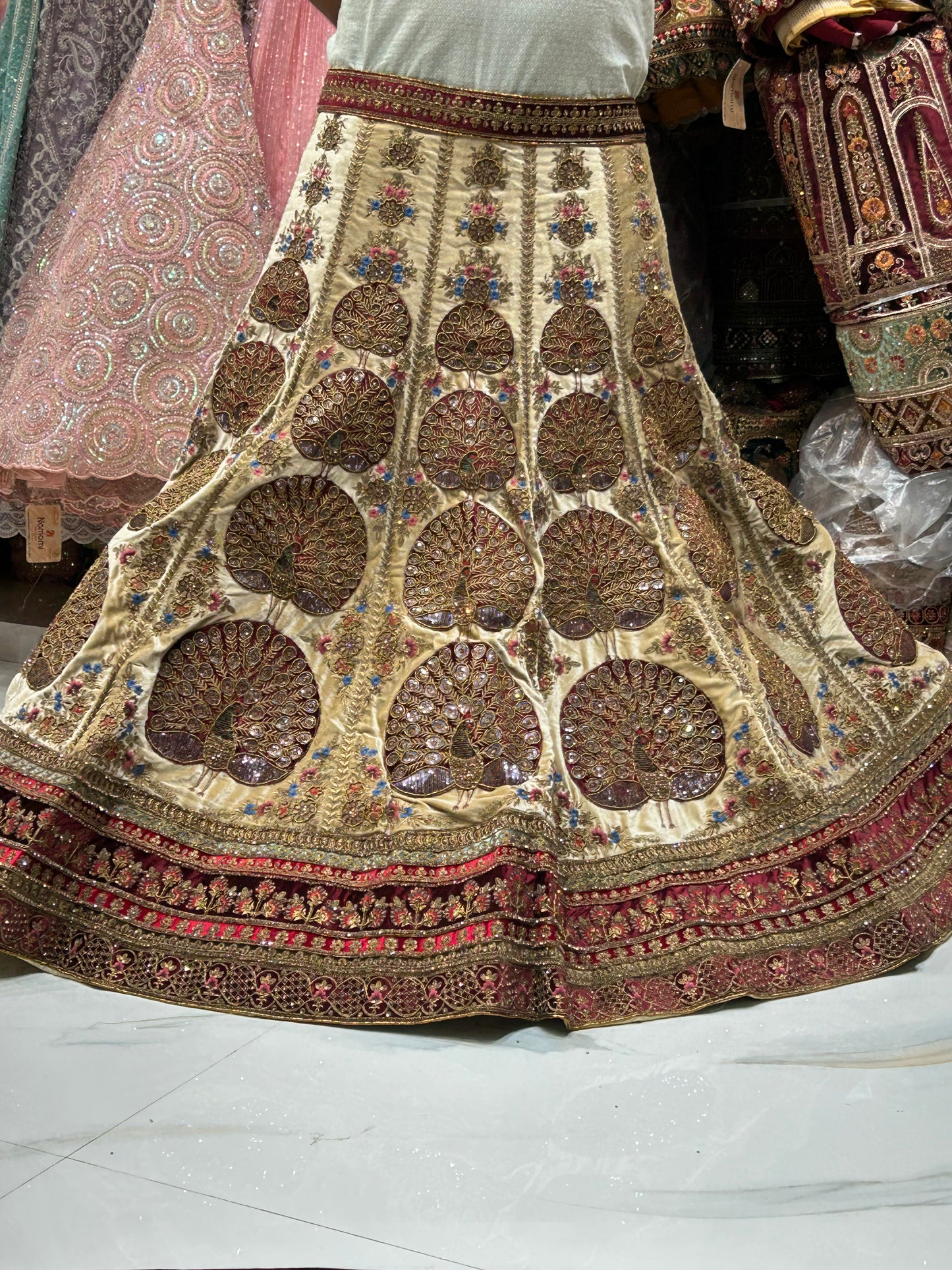 Peacock bridal lehenga