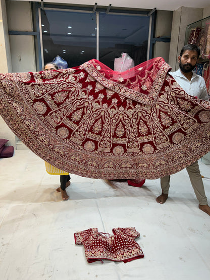 Stunning maroon Red Lehenga