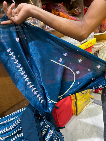 Extraordinary blue Handwork PDP Lehenga