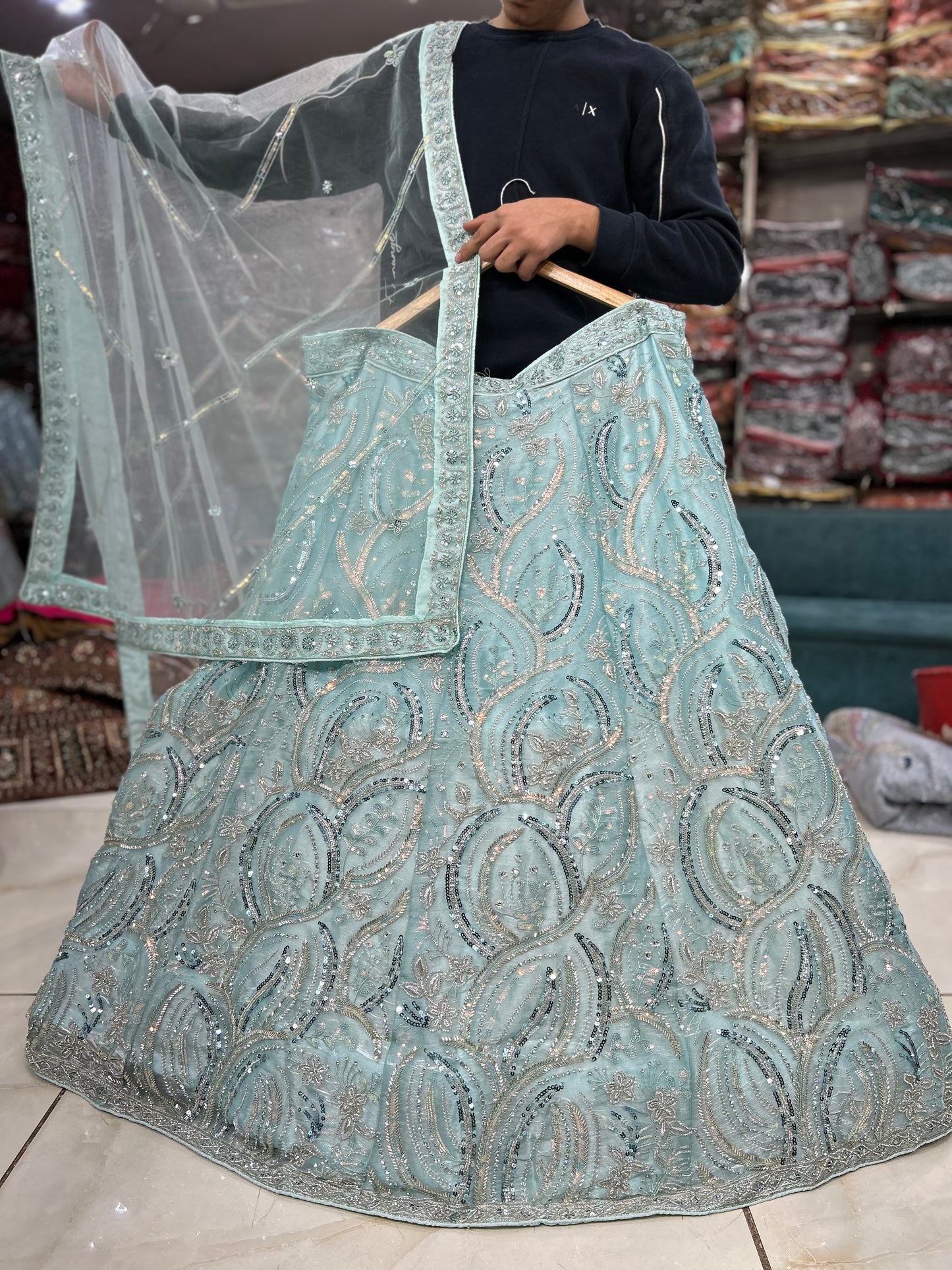 Fabulous blue lehenga