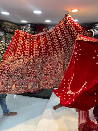 Fantastic red bridal lehenga