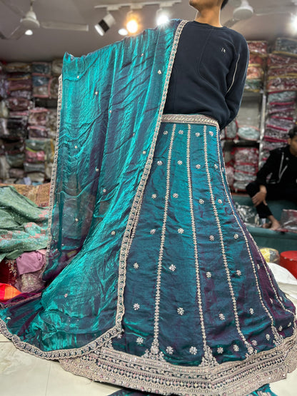 Lavishing blue lehenga