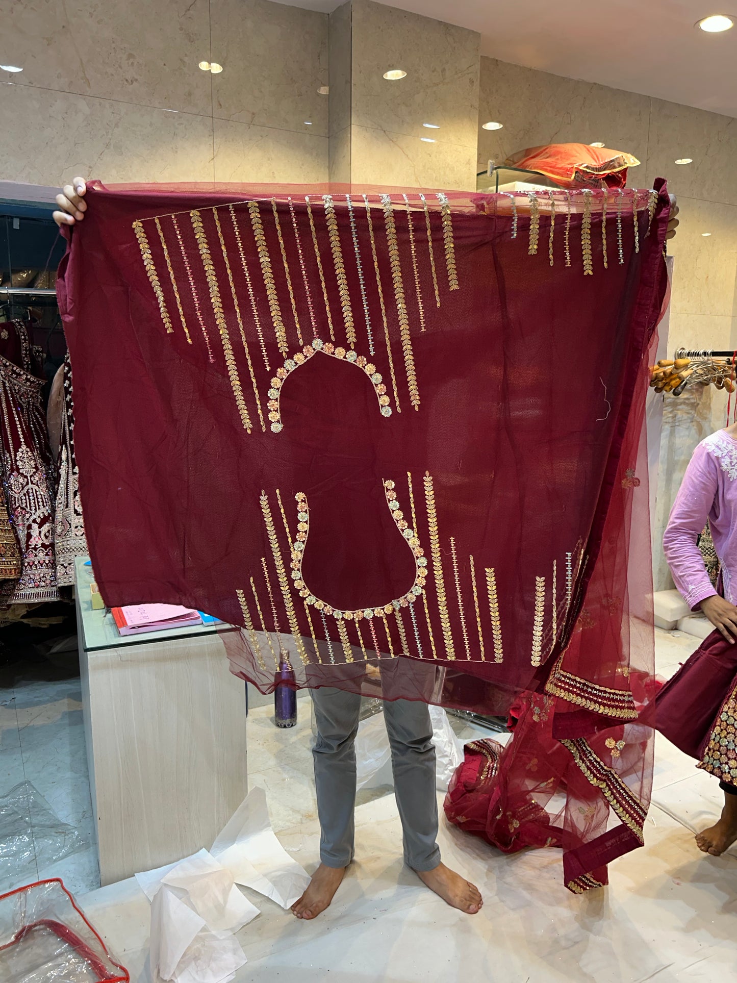 Amazing Red double tone pink Lehenga