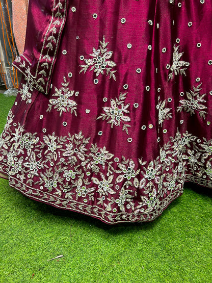 Delightful violet lehenga