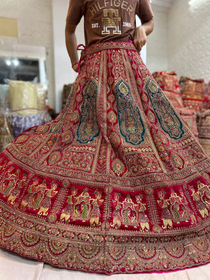 Majestic Hand Work doli barat bridal lehenga