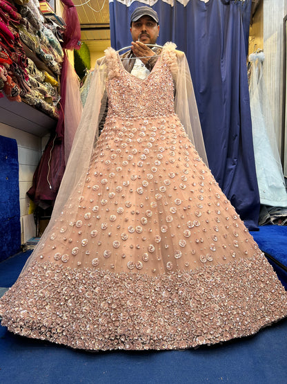 Stunning peach gown